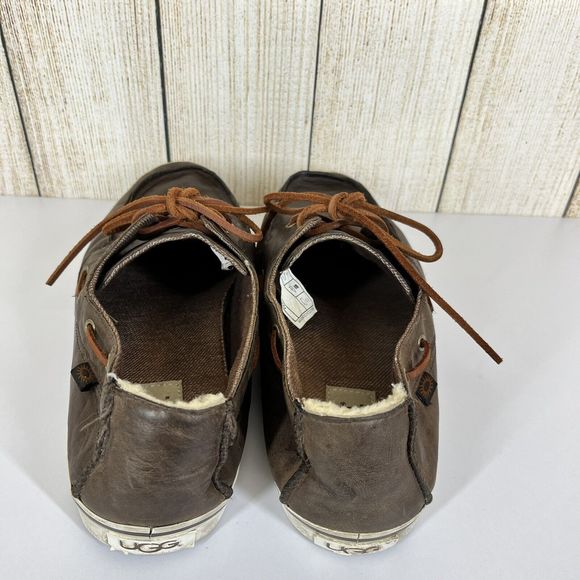 UGG Australia Boat Shoes Mens Lace Up Loafers Brown Bremerton Moc Toe Size 11.5 main image 7